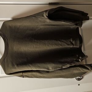 Velvet by Graham & Spencer Autumn Fleece Olive Green Sweatshirt Small Oversuzed